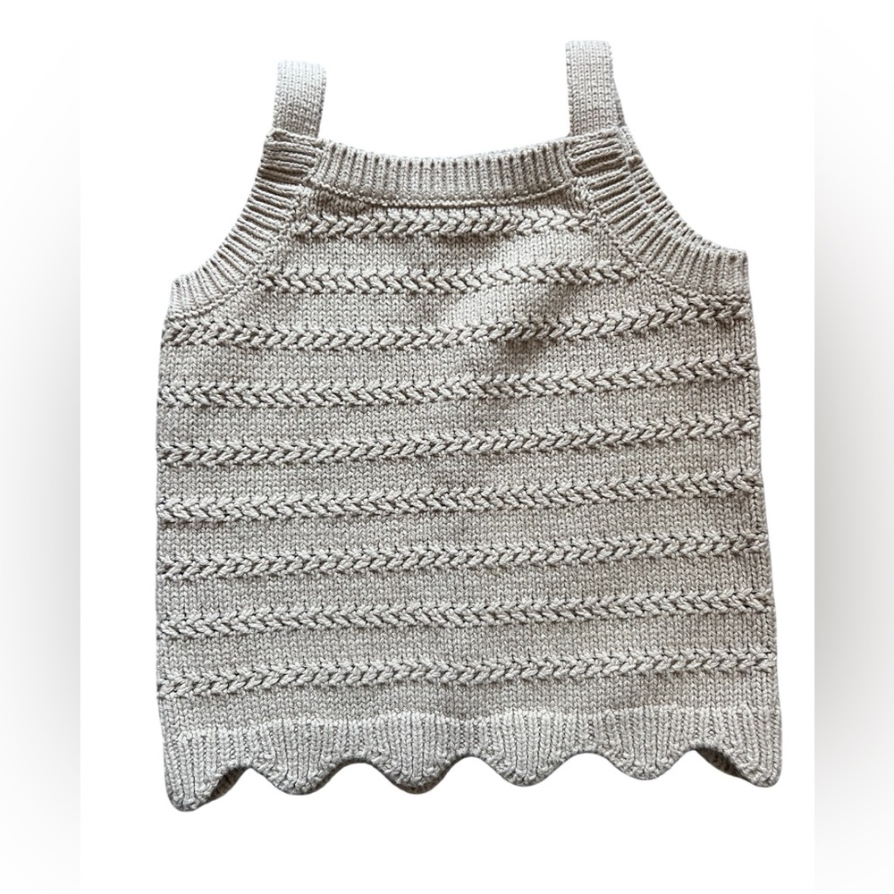 Okie Dokie Scalloped Knit Tank Top | 2T NWOT